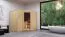 Sauna "Tjara 2" SET mit Klarglastür & Ofen 9 kW - 236 x 184 x 209 cm (B x T x H)
