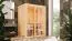 Sauna "Vali 1" SET - Farbe: Natur, Ofen BIO 3,6 kW - 155 x 122 x 198 cm (B x T x H)