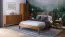 Doppelbett / Gästebett Engordany 08 | Buche Vollholz massiv | lackiert | Liegefläche: 180 x 200 cm | Farbe: Eiche Rustikal | mit hoher Kopfstütze | ästhetisches Design