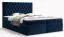 Modernes Einzelbett mit weichen Veloursstoff Pirin 65, Farbe: Blau - Liegefläche: 140 x 200 cm (B x L)