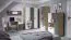 Jugendzimmer - Schrank Sallingsund 03, Farbe: Eiche / Weiß / Anthrazit - Abmessungen: 191 x 60 x 40 cm (H x B x T), mit 1 Tür, 1 Schublade und 9 Fächern