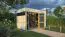 Gartenhaus Frankfurt 02, Anthrazit / Weiß - 19 mm Elementgartenhaus, Nutzfläche: 7,8 m²