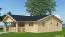 Ferienhaus / Gartenhaus mit 5 Räumen, mit Terrasse, aus nordischen Fichtenholz, 70 mm Blockbohlenhaus, Grundfläche: 104,39 m², Außenmaße: 972 x 1074 cm, Satteldach