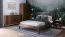 Schlafzimmer - Set L Engordany | 5-teilig | Farbe: Walnuss | Buche Vollholz massiv | lackiert | 2 Nachtkommode | 1 Doppelbett | 1 Kommode | 1 Kleiderschrank