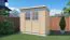 Steiner Gartenhaus Glücksburg 02 | Doppelflügeltür inkl. Fenster | inkl. Fußboden | Naturbelassen | Nutzfläche: 2,92 m² | Pultdach | Holz-Gerätehaus