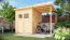 Holz-Gerätehaus / Gartenhaus 1,8 x 3,24 Meter (inkl. Dach) | aus vorgefertigten Elementen| unbehandelt | mit Pultdach Abbildung