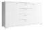 Kommode mit schlichten Design Lowestoft 01, Farbe: Weiß - Abmessungen: 85 x 150 x 40 cm (H x B x T)