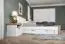 Schublade für Doppelbett Lotofaga, Farbe: Weiß - 20 x 72 x 188 cm (H x B x L)