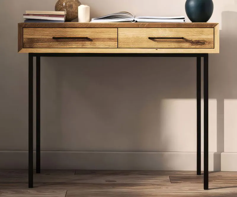 Schminktisch Kumeu 50 Wildeiche massiv geölt - Abmessungen: 80 x 97 x 45 cm (H x B x T)