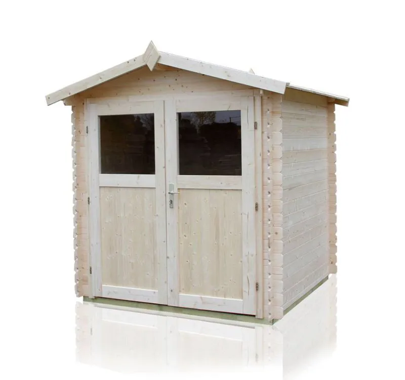 Gartenhaus 2,4 x 2,4 Meter (inkl. Dach) | Naturbelassen | Satteldach Abbildung