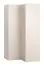 Eckkleiderschrank mit LED-Beleuchtung | Farbe: Beige | 1 Kleiderstange | Soft-Close-Funktion | 8 Fächer | Maße: 105 x 103 x 206 cm | Griffe: Beige