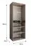 Drehtürenschrank / Kleiderschrank | Kaschmir | 4 Drehtüren | 3 Fächer | 1 Kleiderstange | 80 x 52 x 203 cm | für Schlafzimmer | Soft-Close Funktion