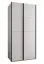 Kleiderschrank / Schiebetürenschrank | 6 Fächer | 245,5 x 110 x 64 cm | 2 Kleiderstangen | ABS-Kantenschutz | 2 Schiebetüren | Farbe: Weiß | Soft-Close