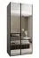 Kleiderschrank / Schiebetürenschrank | 6 Einlegeböden | 6 Fächer | 245,5 x 120 x 64 cm | 2 Kleiderstangen | 2 Schiebetüren | Farbe: Kaschmir | Soft-Close