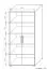 Drehtürenschrank / Kleiderschrank Curug 13, Farbe: Eiche / Buche hell - Abmessungen: 188 x 90 x 34 cm (H x B x T)