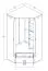Jugendzimmer - Drehtürenschrank / Kleiderschrank Garian 01, Farbe: Eiche / Grau, Abmessungen: 191 x 80 x 50 cm (H x B x T)