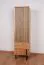 Schrank Slatina 47, Farbe: Eiche / Schwarz, teilmassiv - Abmessungen: 203 x 56 x 63 cm (H x B x T)