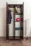 Kleiderschrank | 2 Drehtüren | 4 Fächer | mit Kleiderstange | 80 cm breit | Massivholz | Farbe: Nuss Abbildung