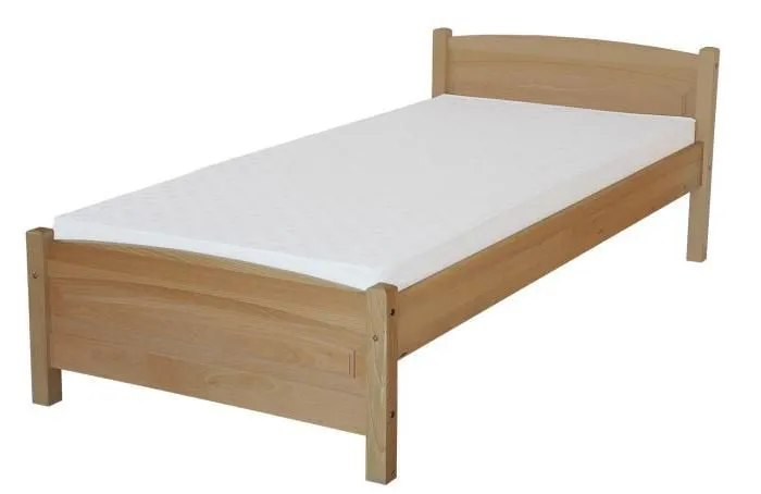 Holzbett 180 x 200 cm Buche massiv Natur mit Lattenrost Abbildung
