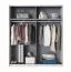 Schiebetürenschrank | Farbe: Kaschmir | 1 Spiegeltür | Maße: 195 x 61 x 217,5 cm | 2 Kleiderstangen | Kleiderschrank | 2 Fächer | ABS-Kanten