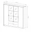 Kleiderschrank / Drehtürenschrank Jendouba 01 | Farbe: Kastanie / Anthrazit | zwei Spiegeltüren | zwei Schubladen | ABS-Kanten | Maße: 210 x 223 x 59 cm