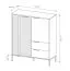 Moderne Kommode mit schlichten Design Fouchana 08, Farbe: Schwarz / Eiche Artisan - Abmessungen: 123 x 103 x 39,5 cm (H x B x T), mit Soft-Close-System