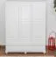 Weißer Massivholz Kleiderschrank