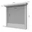 Spiegel Lotofaga 04, Farbe: Weiß / Walnuss - 79 x 84 x 13 cm (H x B x T)