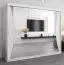 Großer 250 cm breiter Kleiderschrank mit 3 Türen | 10 Fächer | Farbe: Weiß Abbildung