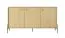 Helles Sideboard mit drei Türen Allegma 03, Farbe: Eiche Scandi - Abmessungen: 81 x 157 x 39,5 cm (H x B x T)
