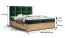 Einzelbett mit eleganten Design Pilio 49, Farbe: Grau / Eiche Golden Craft - Liegefläche: 140 x 200 cm (B x L)