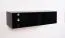 Schwarzer TV-Unterschrank mit blauer LED-Beleuchtung Möllen 22, Farbe: Schwarz - Abmessungen: 30 x 120 x 40 cm (H x B x T), mit Push-to-open Funktion