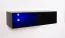 Schwarzer TV-Unterschrank mit blauer LED-Beleuchtung Möllen 22, Farbe: Schwarz - Abmessungen: 30 x 120 x 40 cm (H x B x T), mit Push-to-open Funktion