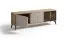 TV-Unterschrank | Eiche Cremona / Beige | ABS-Kantenschutz | 175 x 40,5 x 56 cm | inkl. LED-Beleuchtung | Beine aus Metall | 3 Fächer | 3 Türen