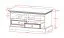 TV-Unterschrank Gyronde 09, Kiefer massiv Vollholz, Farbe: Weiß / Eiche - 53 x 111 x 53 cm (H x B x T)