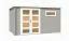 Gartenhaus G272 Lichtgrau - 28 mm Blockbohlenhaus, Grundfläche: 8,40 m², Flachdach