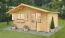 Gartenhaus SA15 - 44 mm Blockbohlenhaus, Grundfläche: 17,80 m², Satteldach