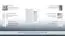 Vitrinenaufsatz für Kommode Sentis, Farbe: Kiefer Weiß - 97 x 75 x 75 cm (H x B x T)