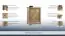 Kleine Kommode "Travos" mit Schublade und Tür, Eiche natur, teilmassiv, 88 x 68 x 45 cm, auch als Nachtkommode geeignet, schöne Maserung