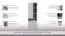 Jugendzimmer - Highboard "Emilian" 09, Kiefer gebleicht / Dunkelgrau - Abmessungen: 135 x 45 x 40 cm (H x B x T)