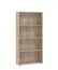 Regal mit vier Fächer Knide 06, Farbe: Eiche Grau, ABS-Kantenschutz, Bücherregal, hochwertige Verarbeitung, Maße: 142 x 70 x 24,5 cm, für Wohnzimmer