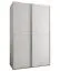 Kleiderschrank / Schiebetürenschrank | 245,5 x 160 x 64 cm | 2 Schiebetüren | 2 Kleiderstangen |Soft-Close | 11 Fächer | Farbe: Weiß | 10 Einlegeböden