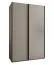 Kleiderschrank / Schiebetürenschrank | ABS-Kantenschutz | 245,5 x 160 x 64 cm | 11 Fächer | 2 Schiebetüren | 2 Kleiderstangen | Farbe: Kaschmir | Soft-Close