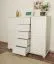 Kommode Kiefer massiv Vollholz weiß lackiert Junco 158 – Abmessung 123 x 121 x 42 cm