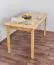 Tisch Kiefer massiv Vollholz natur 001 (eckig) - Abmessung 150 x 75 cm (B x T)