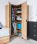 Drehtürenschrank / Eckkleiderschrank Chiflero 39, Farbe: Weiß - Abmessungen: 195 x 102 x 104 cm (H x B x T)
