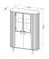 Modernes Esszimmer Komplett - Set A Annelin, 6-teilig, in Kaschmir, 1 Esstisch, 2 Kommoden, 1 TV-Unterschrank, 1 Vitrine, 1 Beistelltisch, Soft-Close