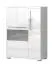 Vitrine Garim 15, Farbe: Weiß Hochglanz - 123 x 90 x 40 cm (H x B x T)