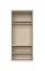 Drehtürenschrank mit Rahmen Neiafu 29, Farbe: Kaschmir, Maße: 226 x 97 x 60 cm, eine Kleiderstange, drei Einlegeböden, Soft-Close-Funktion, verstellbare Füße