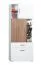 Schrank Bulolo 24, Farbe: Weiß / Nuss - Abmessungen: 198 x 80 x 38 cm (H x B x T)